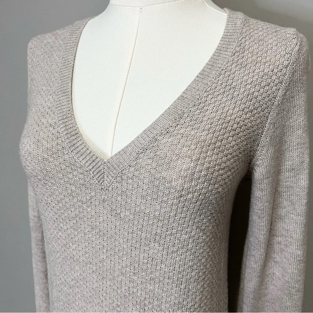 The White Company Wool Cotton Blend V Neck Sweater Dress Size S - Picture 2 of 8